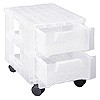 Slimline storage tower with 2x3.5 litre drawers