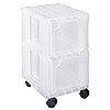 Slimline storage tower with 2x6 litre drawers