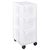 Slimline storage tower with 3x6 litre drawers
