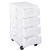Slimline storage tower with 4x3.5 litre drawers