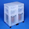 Storage tower double with 2x7 + 2x12 + 2x25 litre drawers
