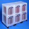 Storage tower triple with 6x19 litre boxes