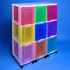 Storage tower triple with 9x25 litre drawers