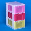 Storage tower with 3x12 litre drawers