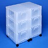 Storage tower double with 6x12 litre drawers