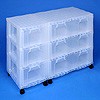 Storage tower triple with 3x12 + 3x30 litre drawers