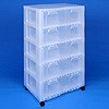 Storage tower double with 5x30 litre drawers