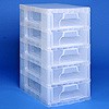 Storage tower with 5x7 litre drawers