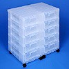 Storage tower double with 10x7 litre drawers