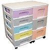 Storage tower double with 5x7 + 3x12 litre drawers